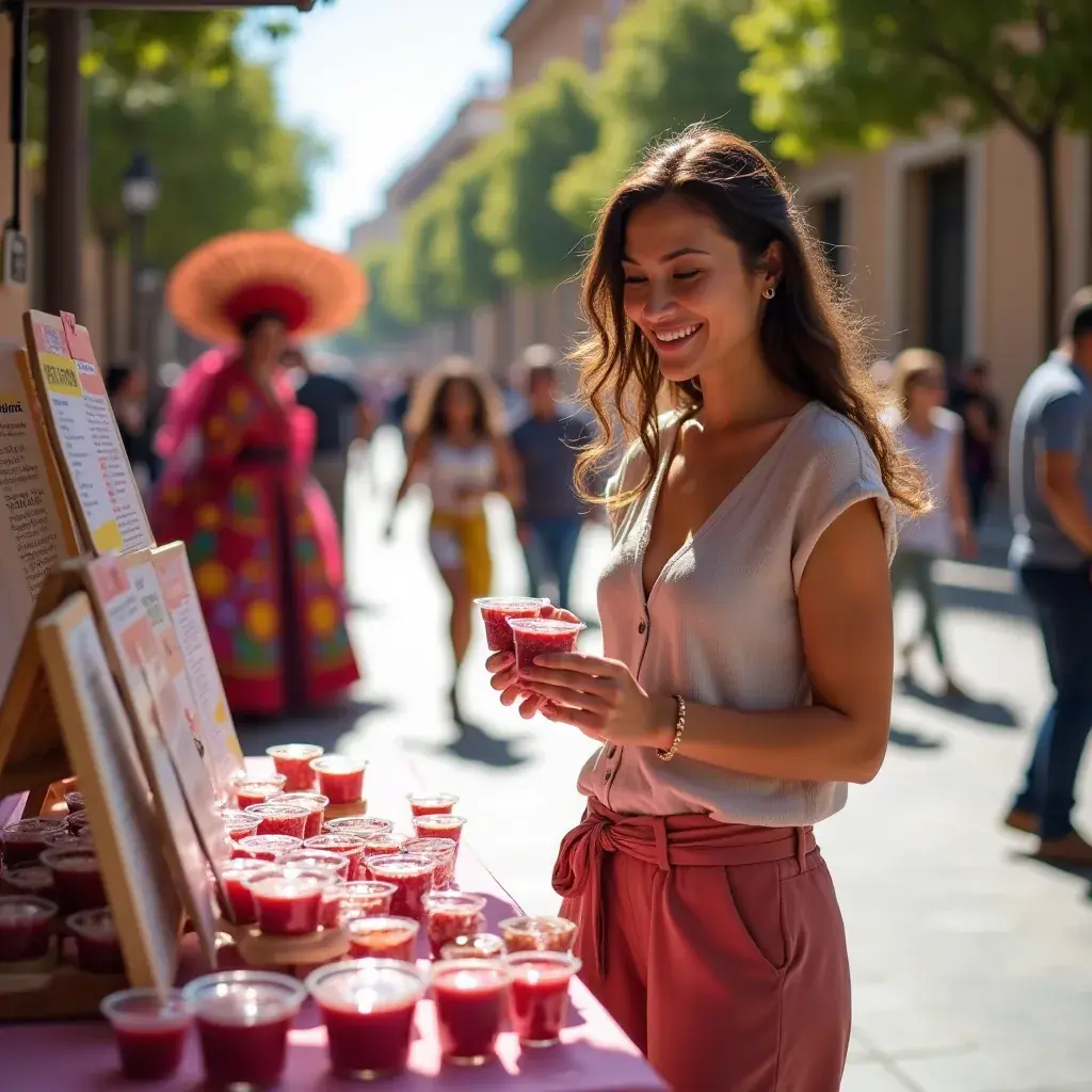 Una mano sosteniendo un batido de arándano y acai, simbolizando energía.