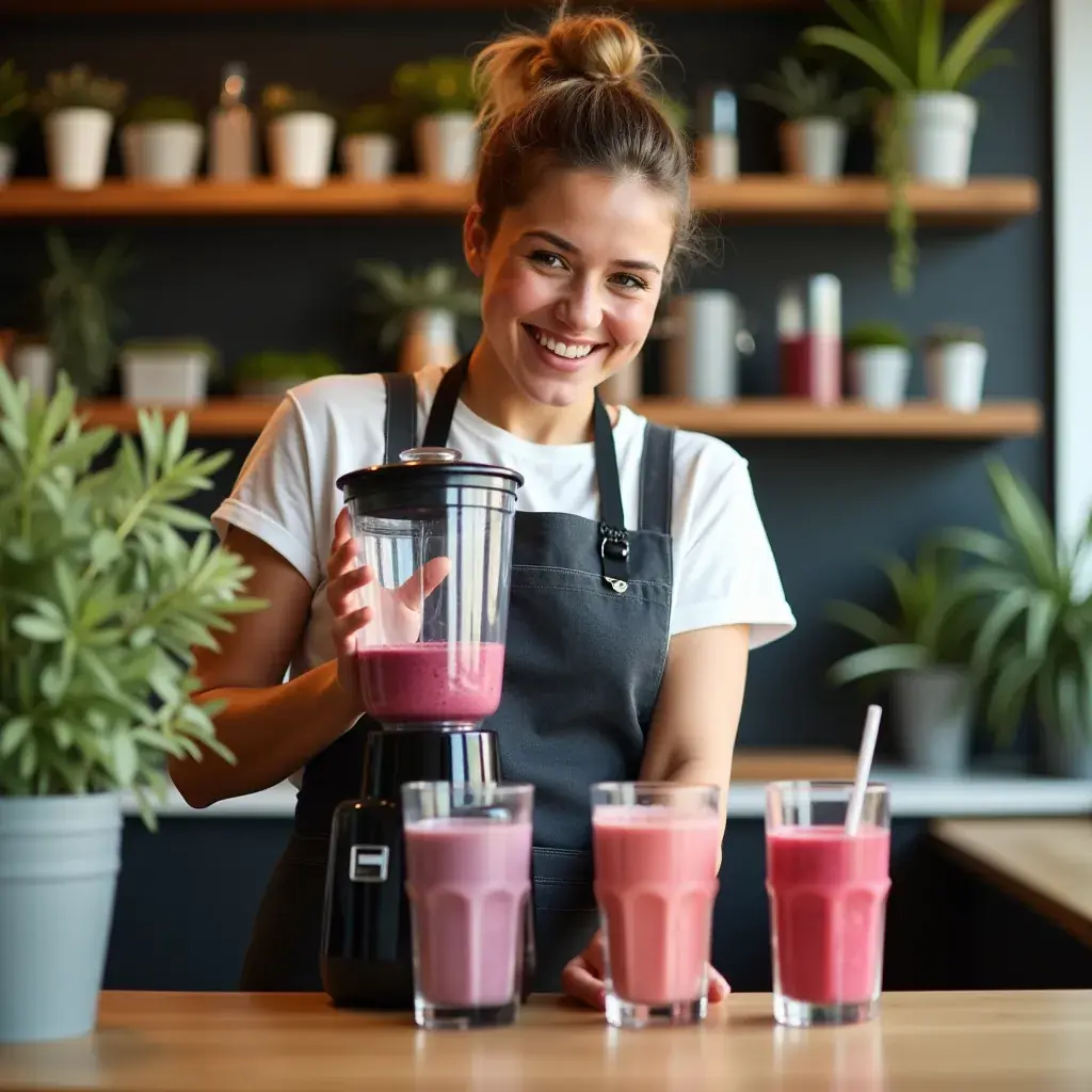 Infusión de arándano y acai en una taza, representando bienestar.